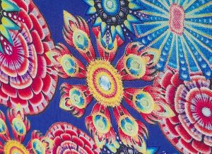 kimono psychedelique bleu