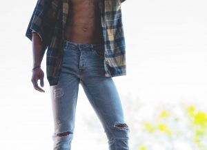 Kimono Flo Mixte Court Ecossais Marron Blanc Beige